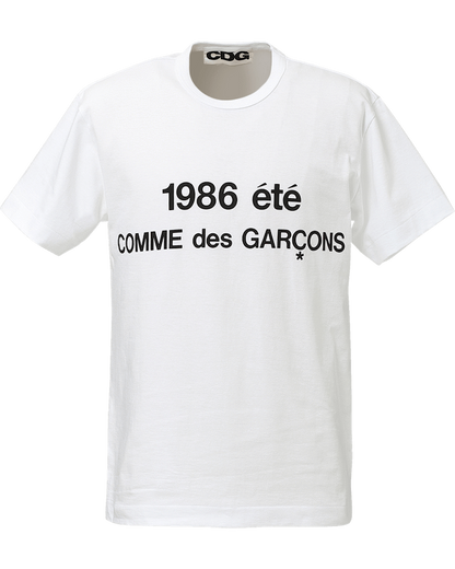 COMME des GARÇONS 1986 été T-SHIRT - White