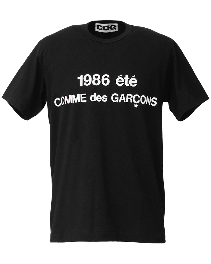 COMME des GARÇONS 1986 été T-SHIRT - Black