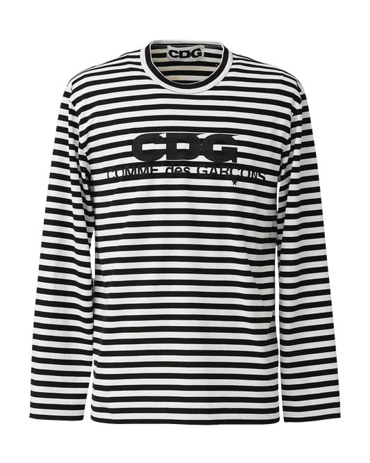 LONG SLEEVE T-SHIRT / BLACK STRIPE - Black