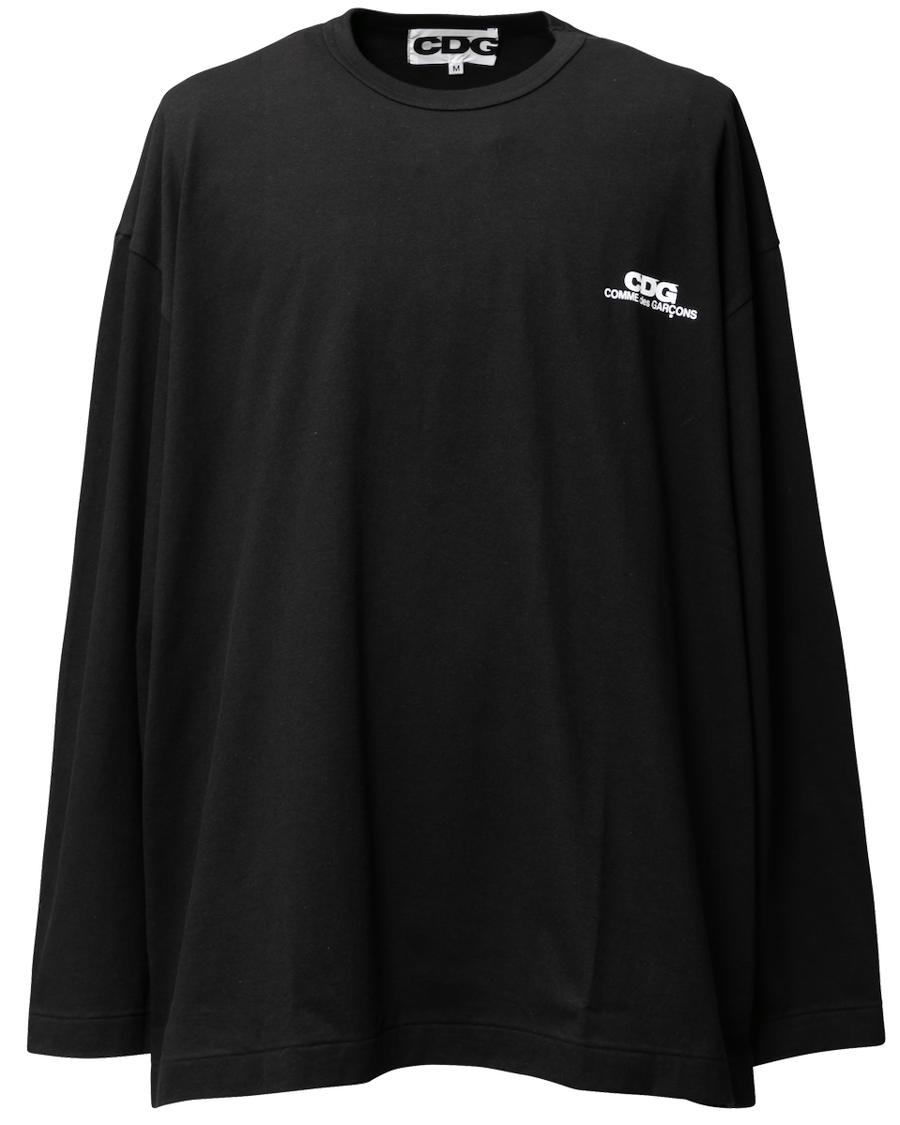 CDG OVERSIZED LONG SLEEVED T-SHIRT /  CDG COMME des GARÇONS SMALL LOGO - Black