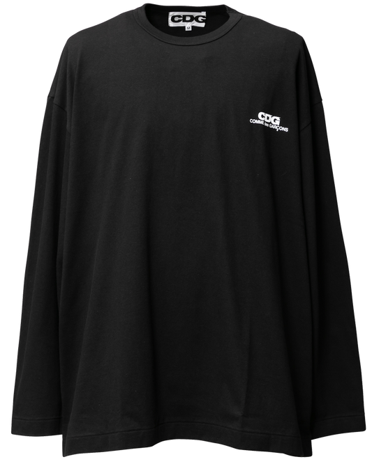 CDG OVERSIZED LONG SLEEVED T-SHIRT /  CDG COMME des GARÇONS SMALL LOGO - Black