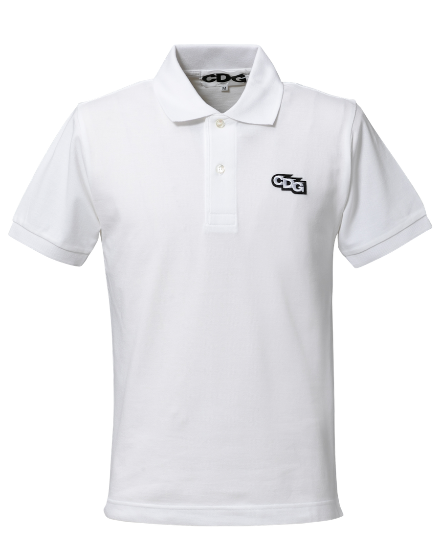 CDG POLO SHIRT / EMBLEM - White