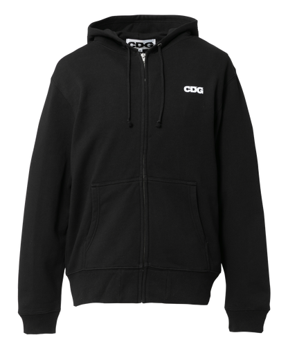 CDG CLASSIC HOODED SWEATSHIRT WITH ZIP - Black