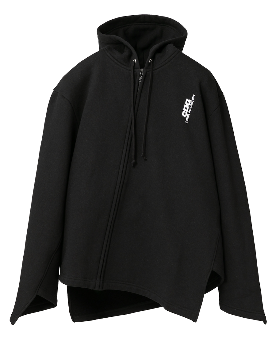 CDG BIAS DESINED SWEATSHIRT WITH ZIP - Black