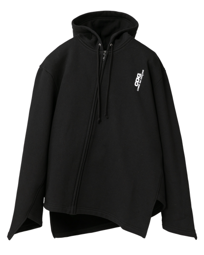 CDG BIAS DESINED SWEATSHIRT WITH ZIP - Black