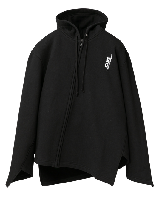 CDG BIAS DESINED SWEATSHIRT WITH ZIP - Black