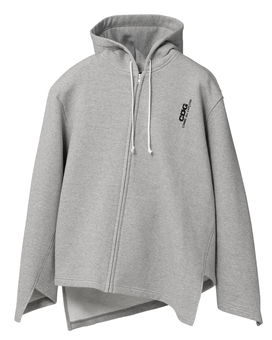 CDG BIAS DESINED SWEATSHIRT WITH ZIP - Grey