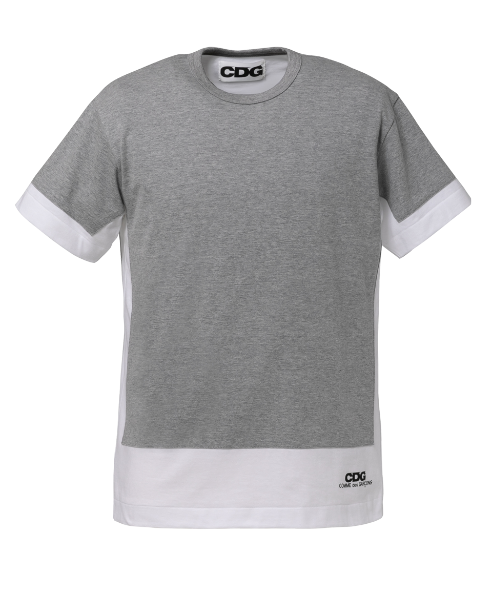 CDG DOCKING T-SHIRT - White x Grey
