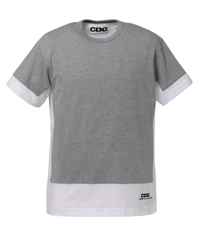CDG DOCKING T-SHIRT - White x Grey
