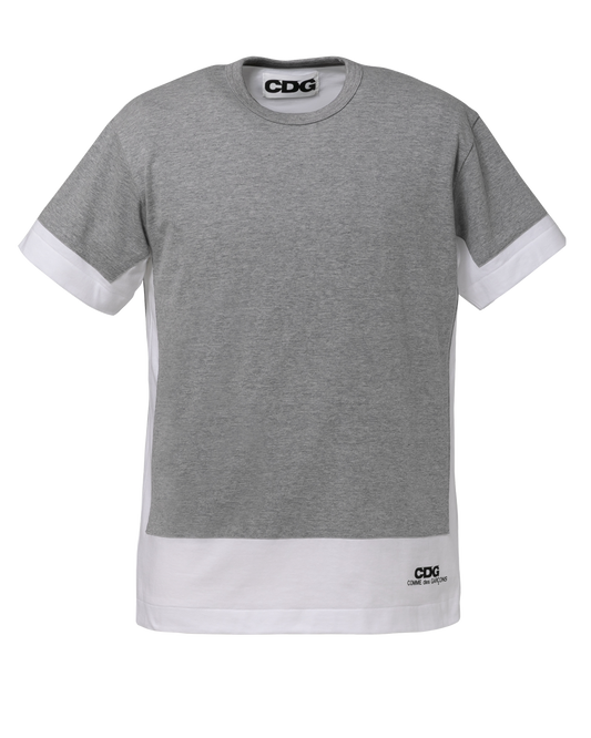 CDG DOCKING T-SHIRT - White x Grey
