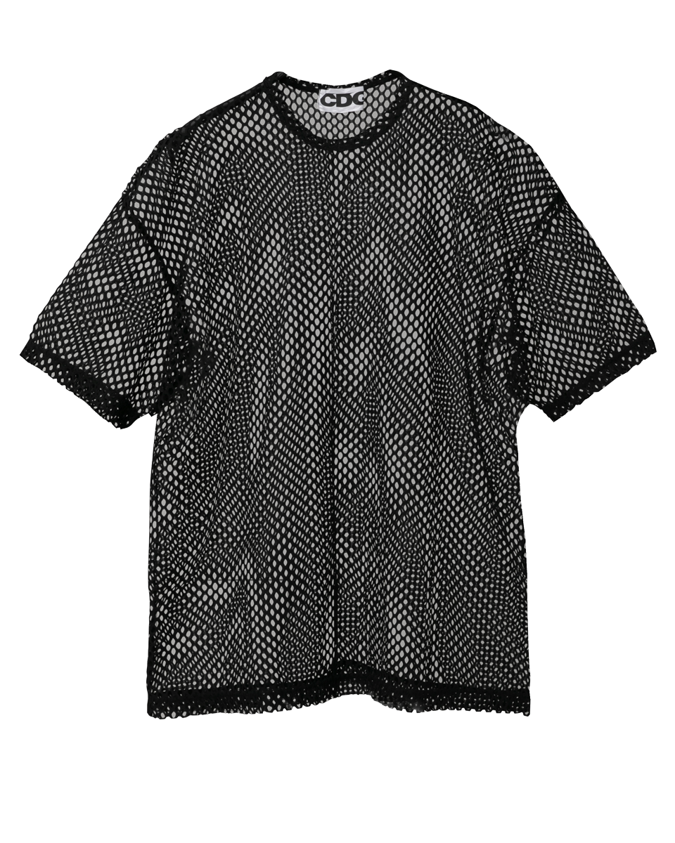 CDG OVERSIZED MESH T-SHIRT - Black