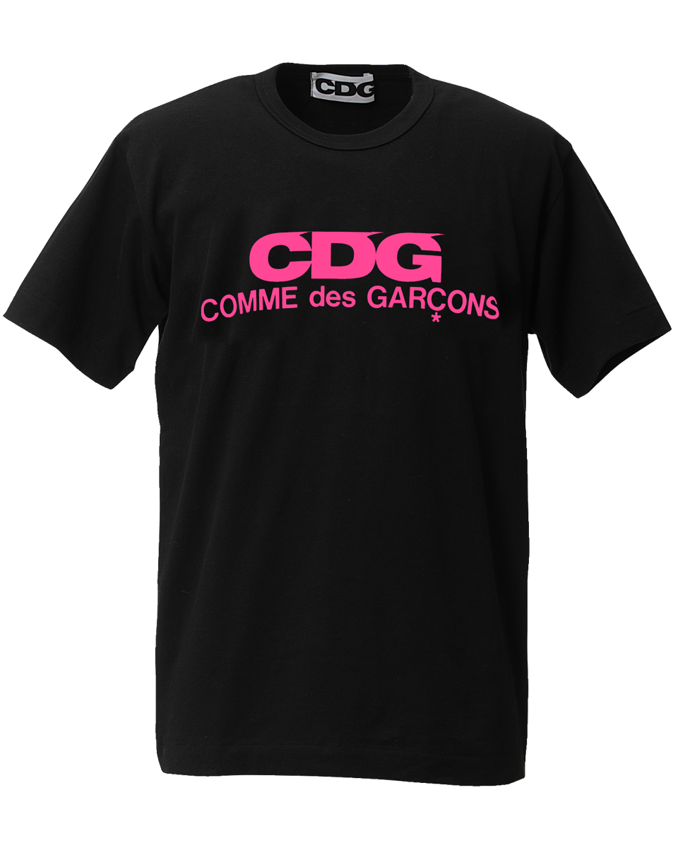 CDG CLASSIC T-SHIRT11 / CDG COMME des GARÇONS PINK LOGO - Black