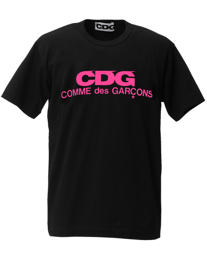 CDG CLASSIC T-SHIRT11 / CDG COMME des GARÇONS PINK LOGO - Black