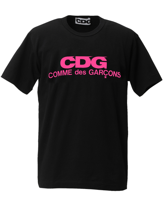 CDG CLASSIC T-SHIRT11 / CDG COMME des GARÇONS PINK LOGO - Black
