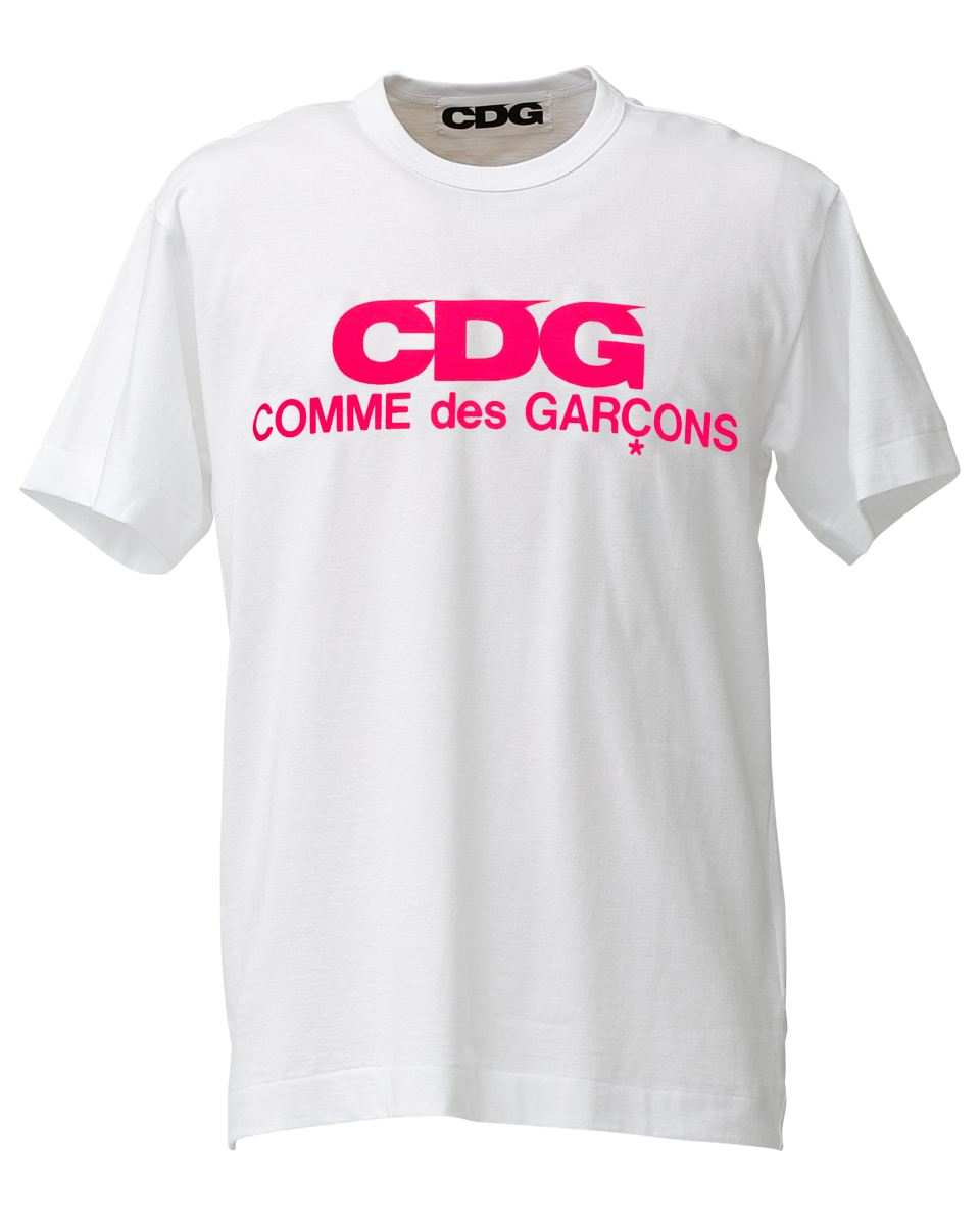 CDG CLASSIC T-SHIRT11 / CDG COMME des GARÇONS PINK LOGO - White