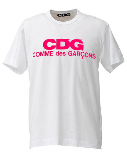 CDG CLASSIC T-SHIRT11 / CDG COMME des GARÇONS PINK LOGO - White