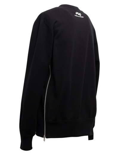 CDG CLASSIC CREW NECK SWEATSHIRT WITH ZIP