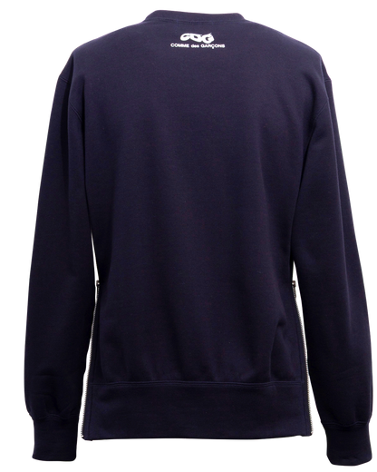 CDG CLASSIC CREW NECK SWEATSHIRT WITH ZIP
