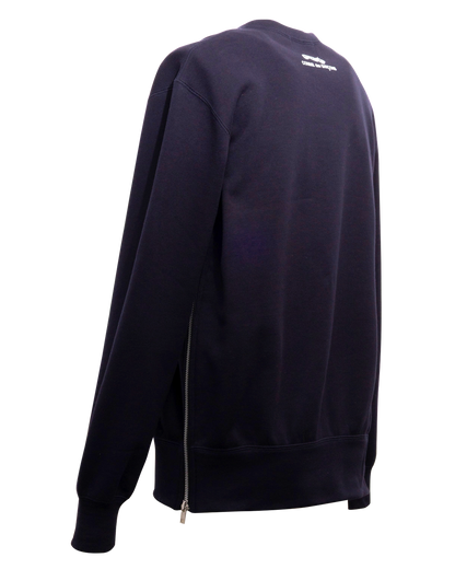 CDG CLASSIC CREW NECK SWEATSHIRT WITH ZIP