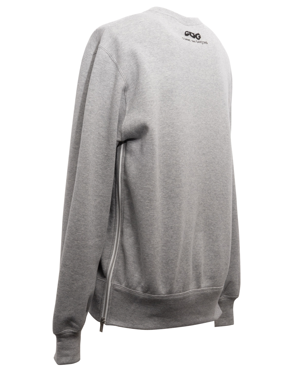 CDG CLASSIC CREW NECK SWEATSHIRT WITH ZIP