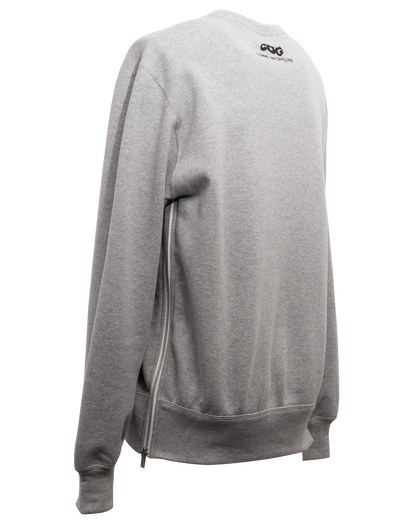 CDG CLASSIC CREW NECK SWEATSHIRT WITH ZIP