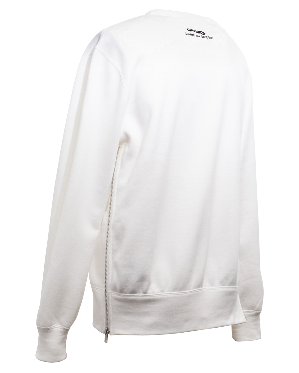 CDG CLASSIC CREW NECK SWEATSHIRT WITH ZIP