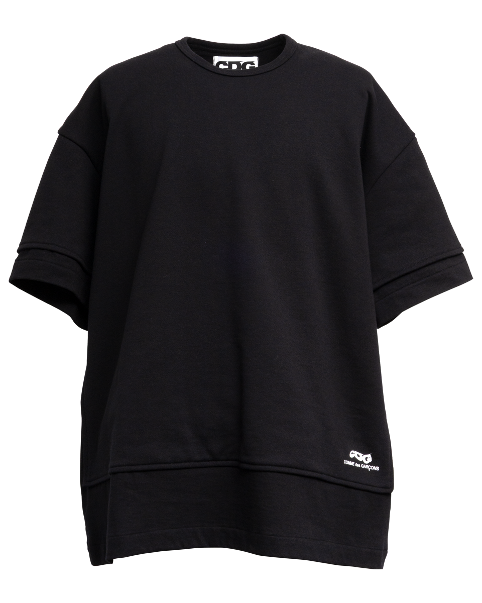 CDG OVERSIZED DOCKING T-SHIRT - Black x Black