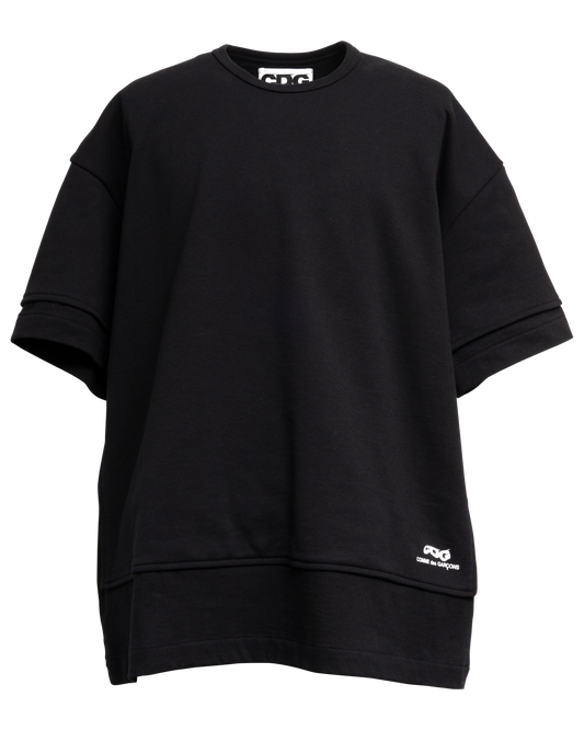 CDG OVERSIZED DOCKING T-SHIRT - Black x Black