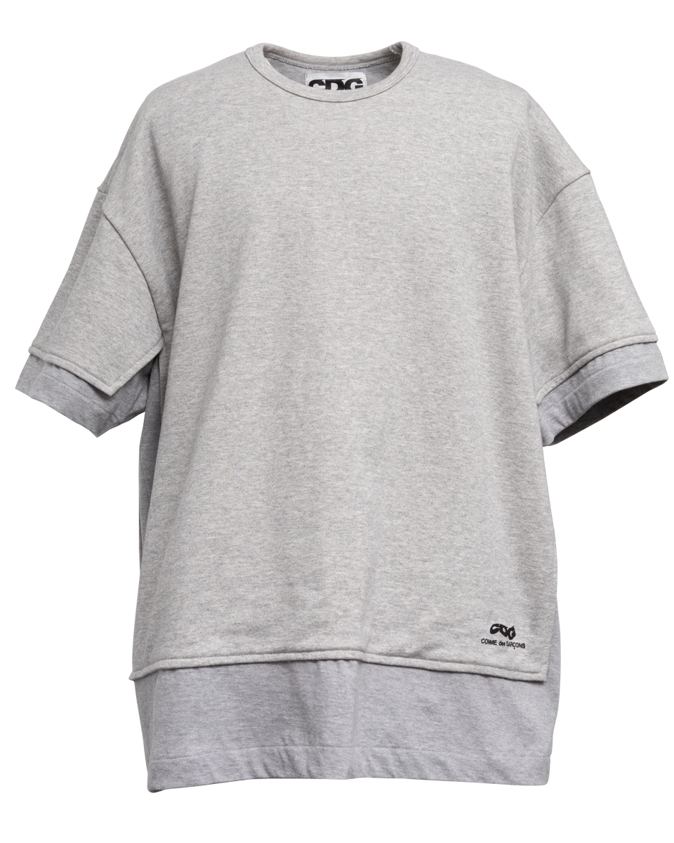 CDG OVERSIZED DOCKING T-SHIRT - Grey x Grey