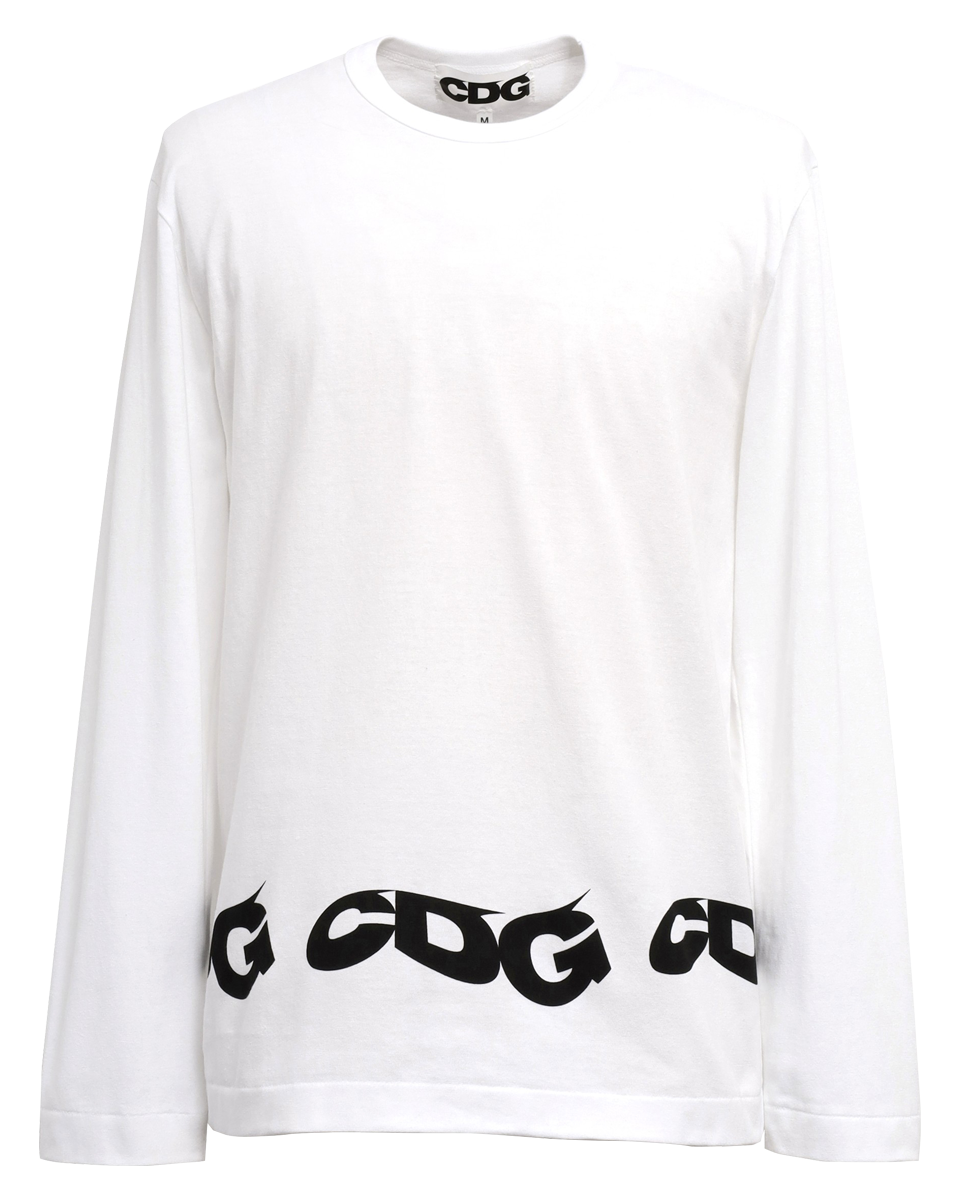 CDG CLASSIC LONG SLEEVED T-SHIRT5 / CDG COMME des GARÇONS - White