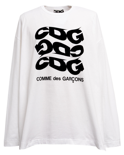 CDG OVERSIZED LONG SLEEVED T-SHIRT2 / CDG COMME des GARÇONS - White