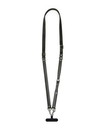 Toga Too Leather Nylon Phone Strap - MOODY ORANGES