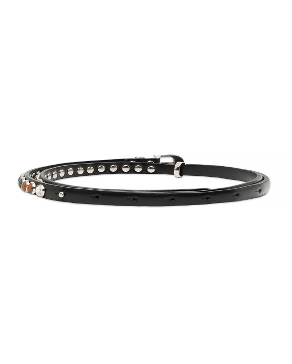 Toga Too Embellished Stone Leather Belt