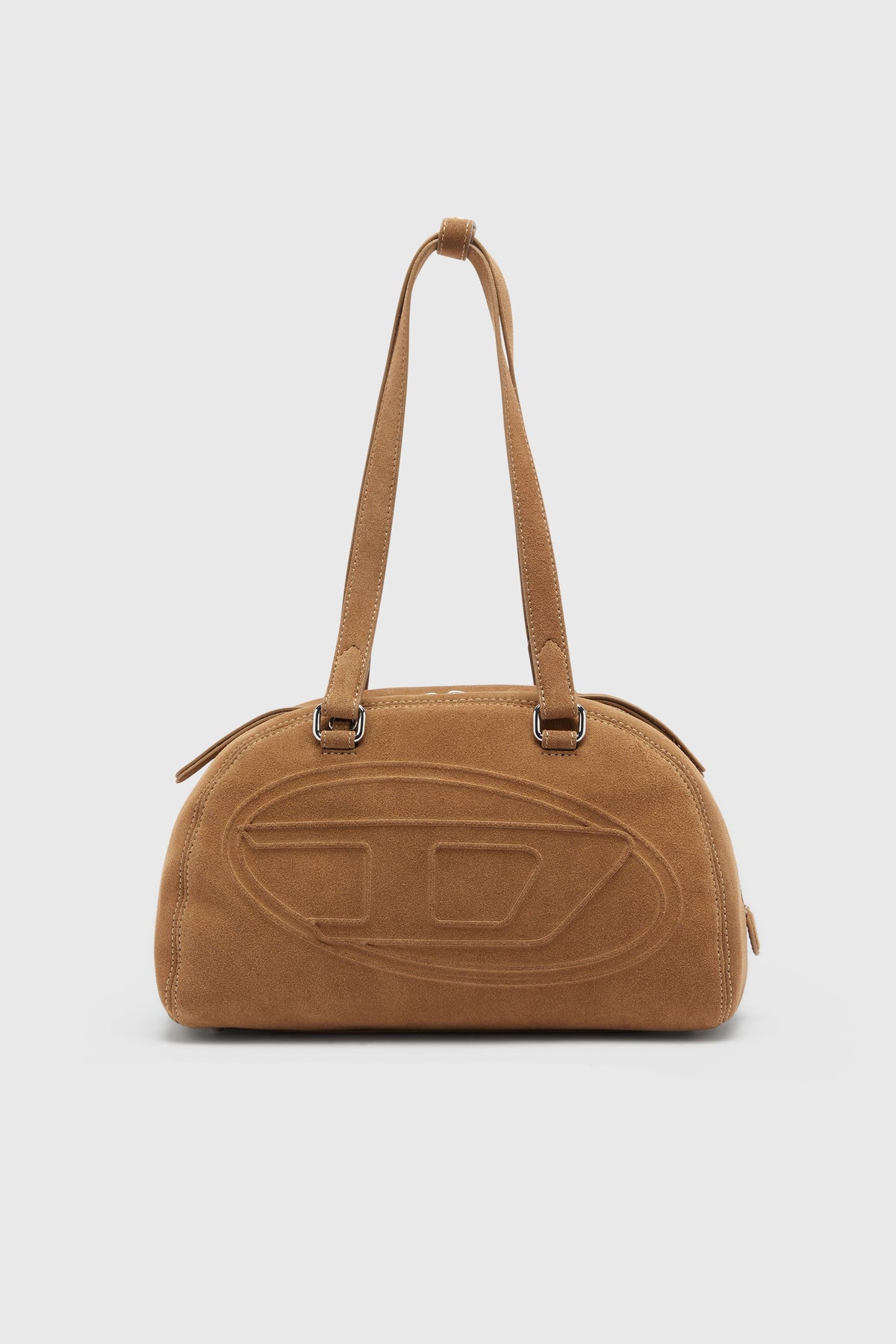 DIESEL 1DR Dome Shoulder - 米棕色麂皮 - 產品正面圖