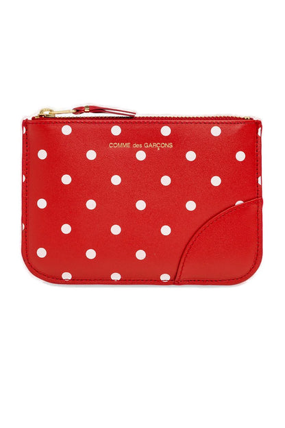 Comme des Garçons Wallet Blue Dot printed leather zip wallet