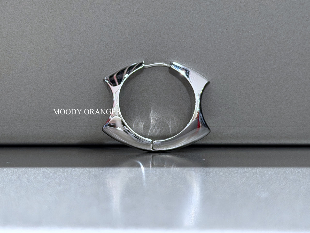 Diesel Stainless Steel Hoop Earring