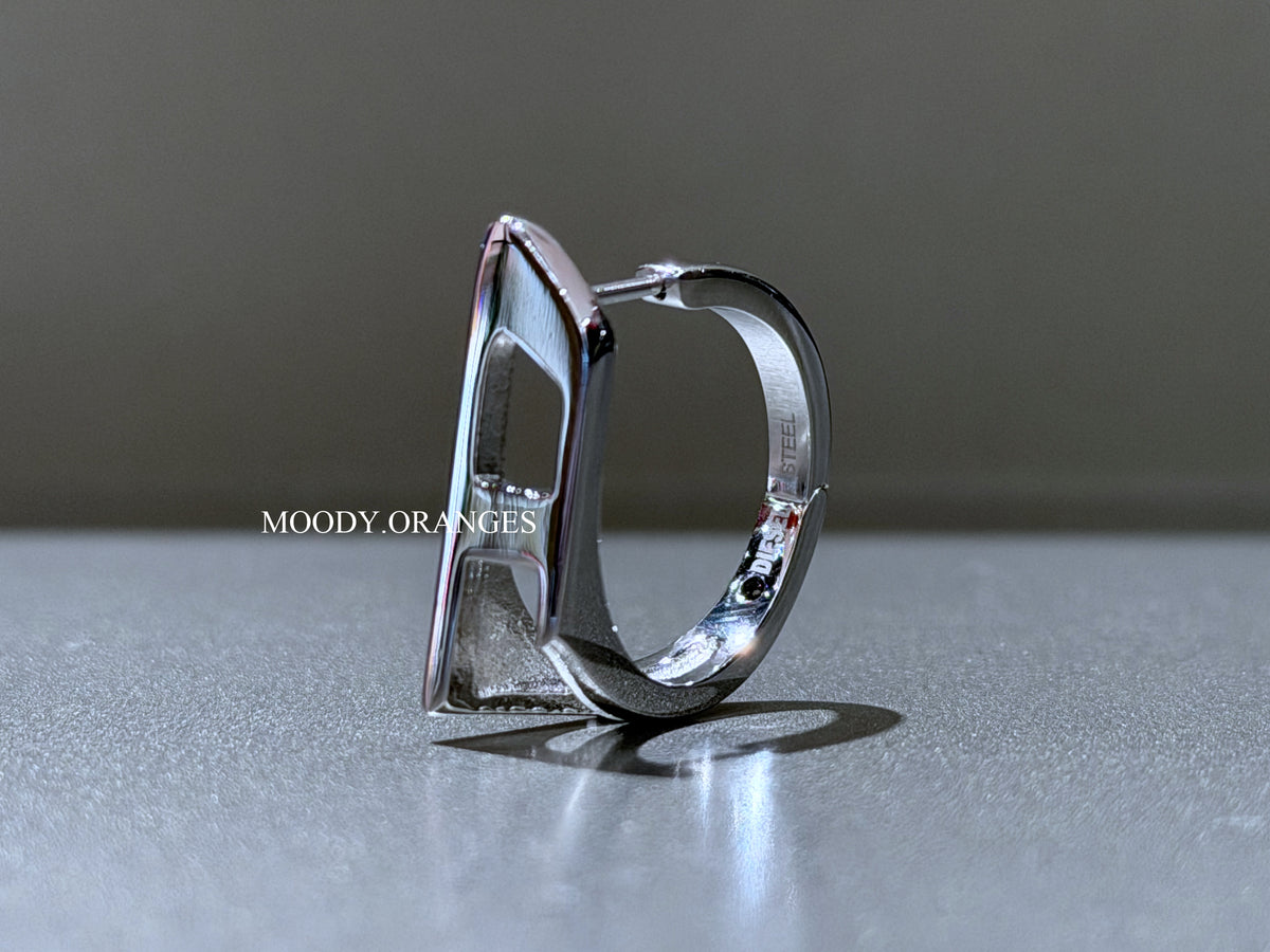 Diesel Stainless Steel Hoop Earring