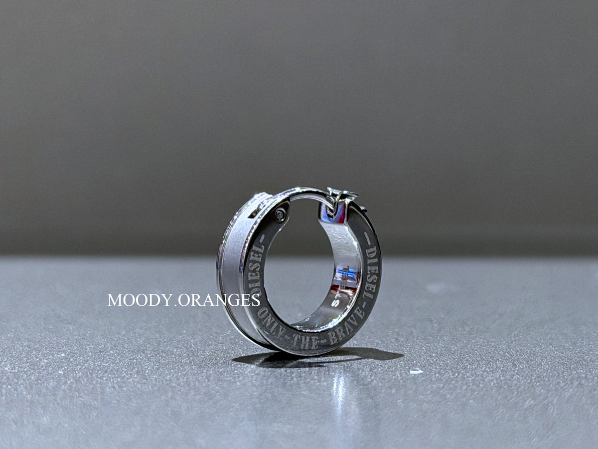 Diesel Stainless Steel Hoop Earring