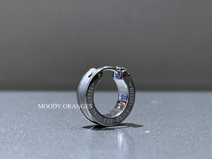 Diesel Stainless Steel Hoop Earring