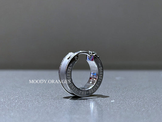 Diesel Stainless Steel Hoop Earring
