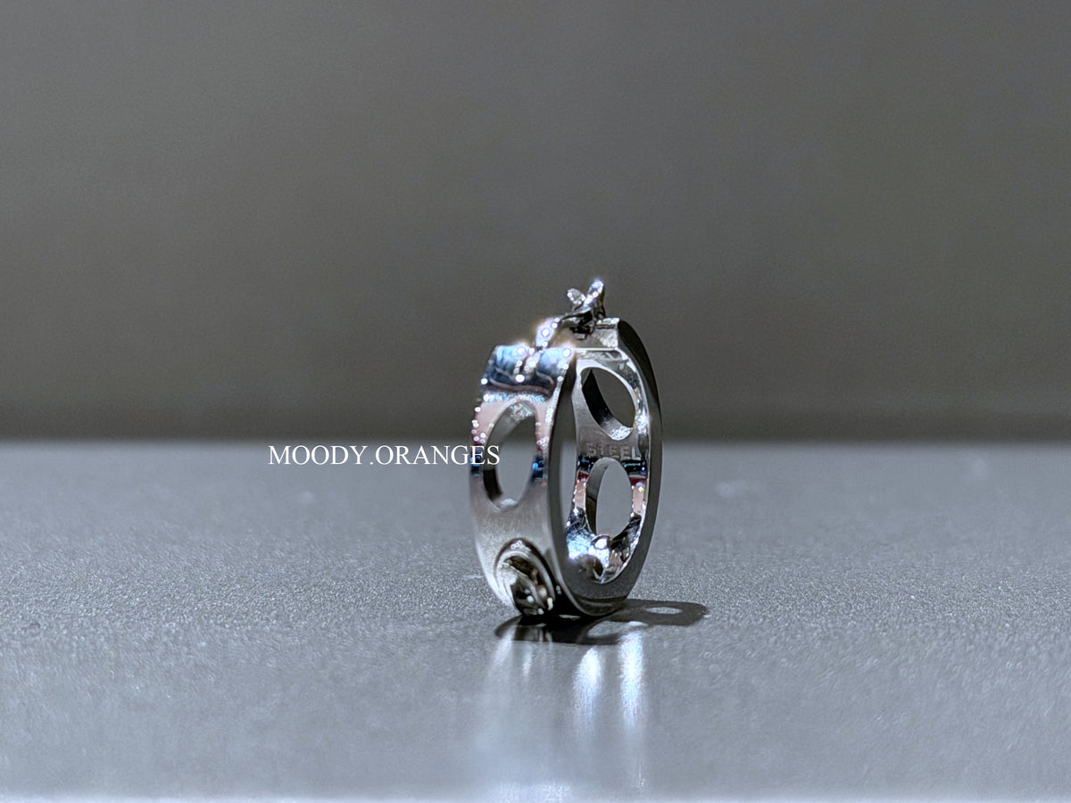 Diesel Stainless Steel Hoop Earring