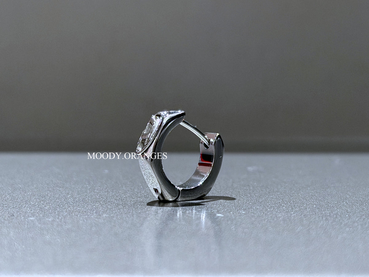 Diesel Stainless Steel Single Hoop Earring