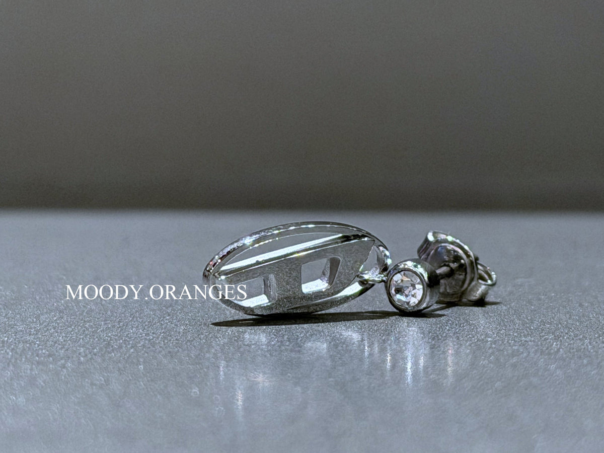Diesel Stainless Steel Drop Earring
