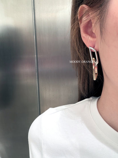 Diesel Stainless Steel Drop Earring