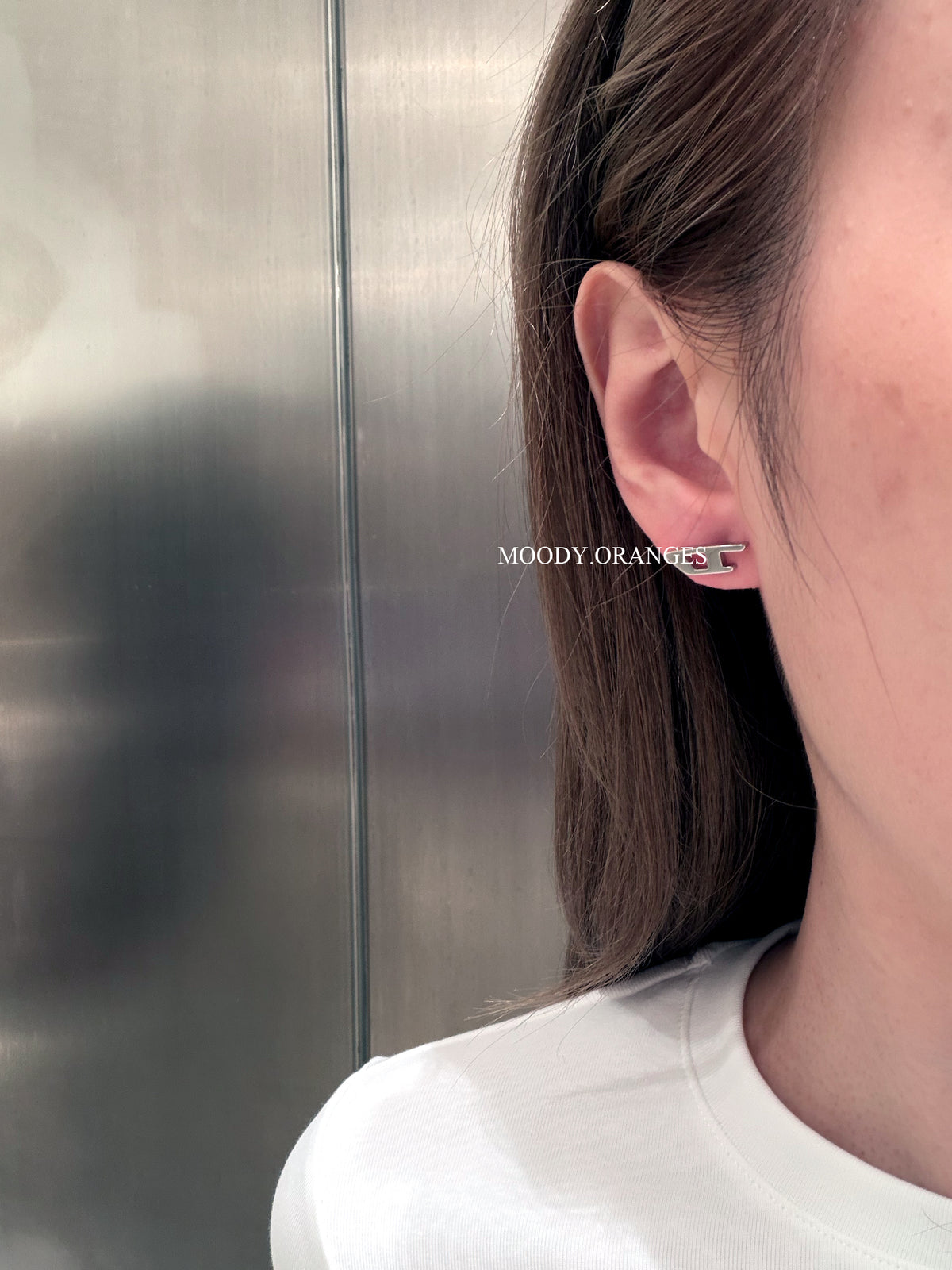Diesel Stainless Steel Stud Earring