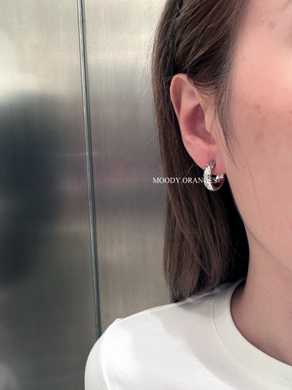 Diesel Stainless Steel Hoop Earring