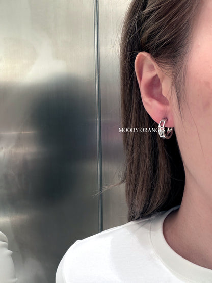 Diesel Stainless Steel Hoop Earring