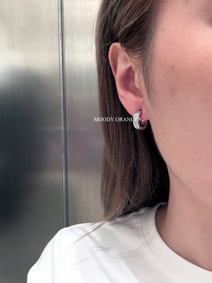 Diesel Stainless Steel Hoop Earring