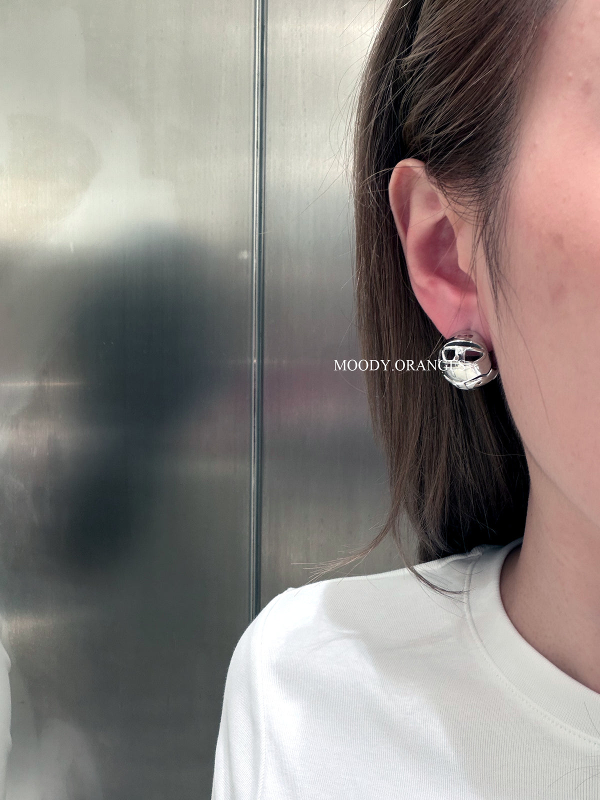 Diesel Stainless Steel Hoop Earring
