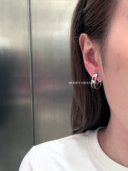 Diesel Stainless Steel Hoop Earring